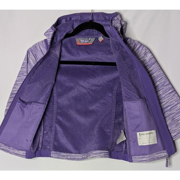 FREE COUNTRY Girls purple white all weather jacket size 5/6 - Picture 5 of 8